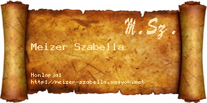 Meizer Szabella névjegykártya